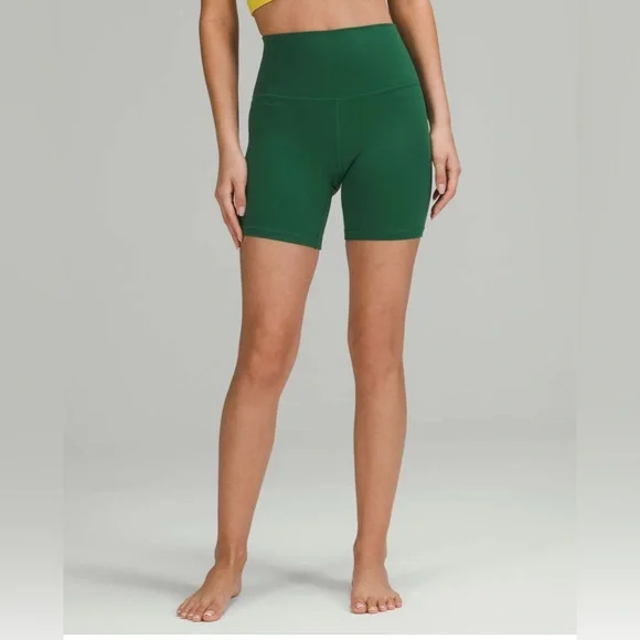 Lululemon Align High-Rise Short 6" Everglade Green Size 4 - Picture 1 of 7